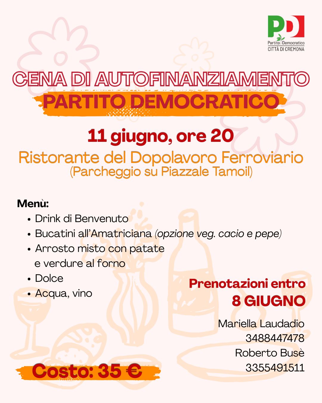 Cena di autofinanziamento PD Cremona